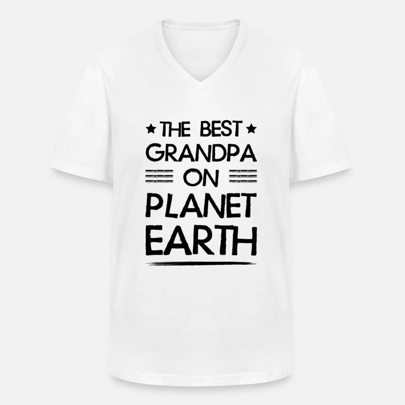 Bester Opa Spruch - Männer-T-Shirt mit V-Ausschnitt - Weiß