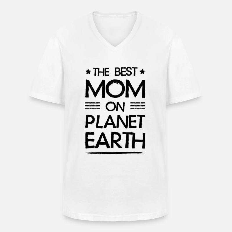 Beste Mom Mama Zitat Mutter - Männer-T-Shirt mit V-Ausschnitt - Weiß