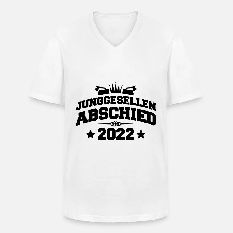 Junggesellenabschied 2022 - Männer-T-Shirt mit V-Ausschnitt - Weiß