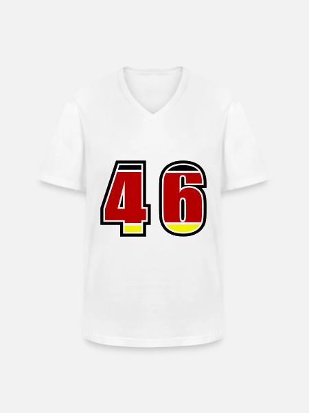 46 Number Germany Jersey - Men's V-Neck T-Shirt - white