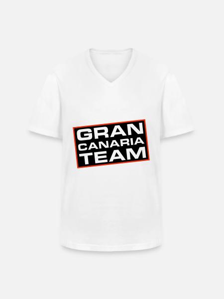 Gran Canaria Team - Men's V-Neck T-Shirt - white
