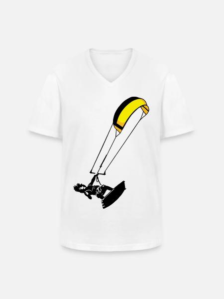 kite-surf - Men's V-Neck T-Shirt - white