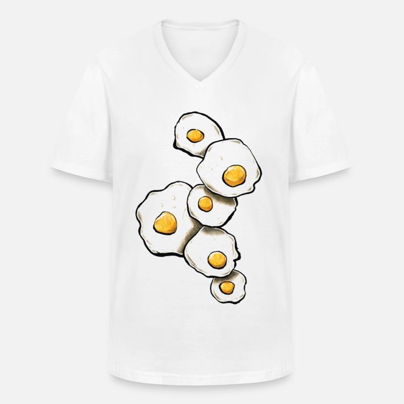 Spiegeleier - Männer-T-Shirt mit V-Ausschnitt - Weiß