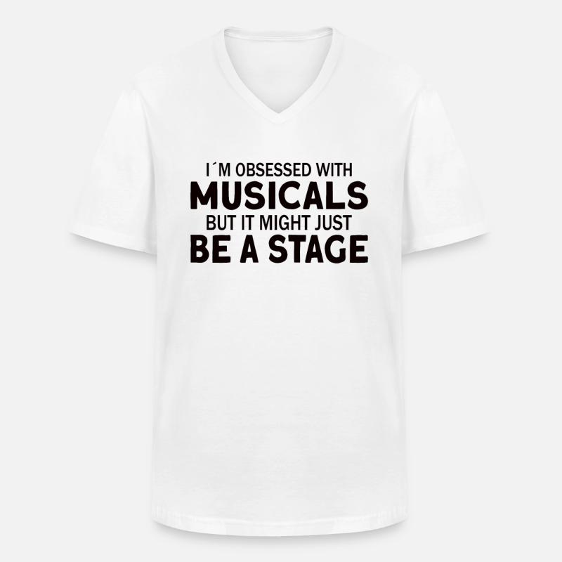 Theaterlehrer Schauspiellehrer - Männer-T-Shirt mit V-Ausschnitt - Weiß