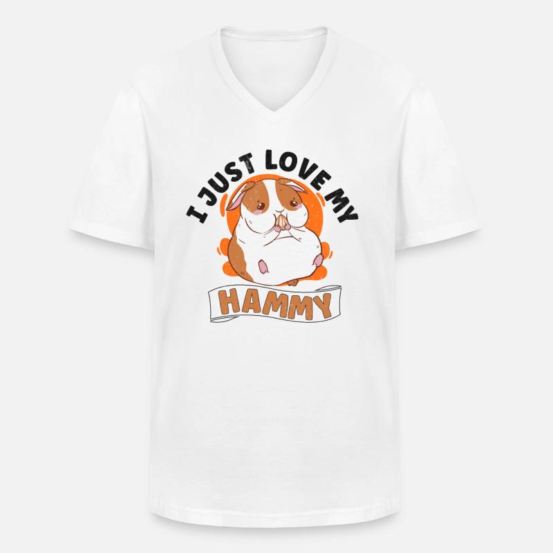 Hamster Fan Hamster Lover Hamsters - Männer-T-Shirt mit V-Ausschnitt - Weiß