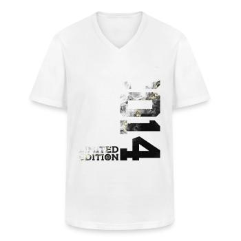 12E ANNIVERSAIRE 12 ANS ÉDITION LIMITÉE 2014 - T-shirt col V Homme - blanc - Devant - AI Model Male 185 light (185cm)