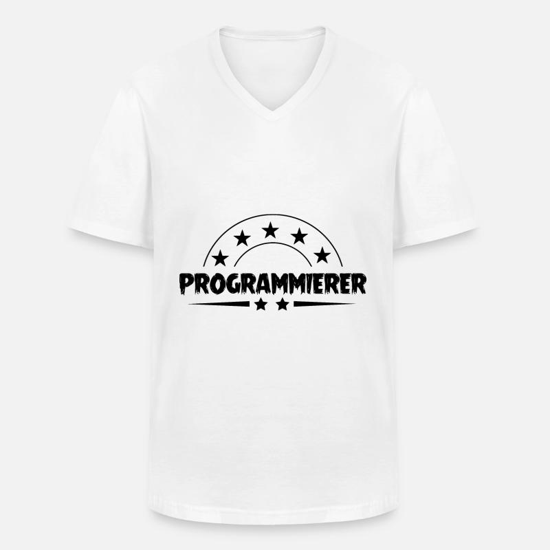 Programmierer Beruf - Männer-T-Shirt mit V-Ausschnitt - Weiß
