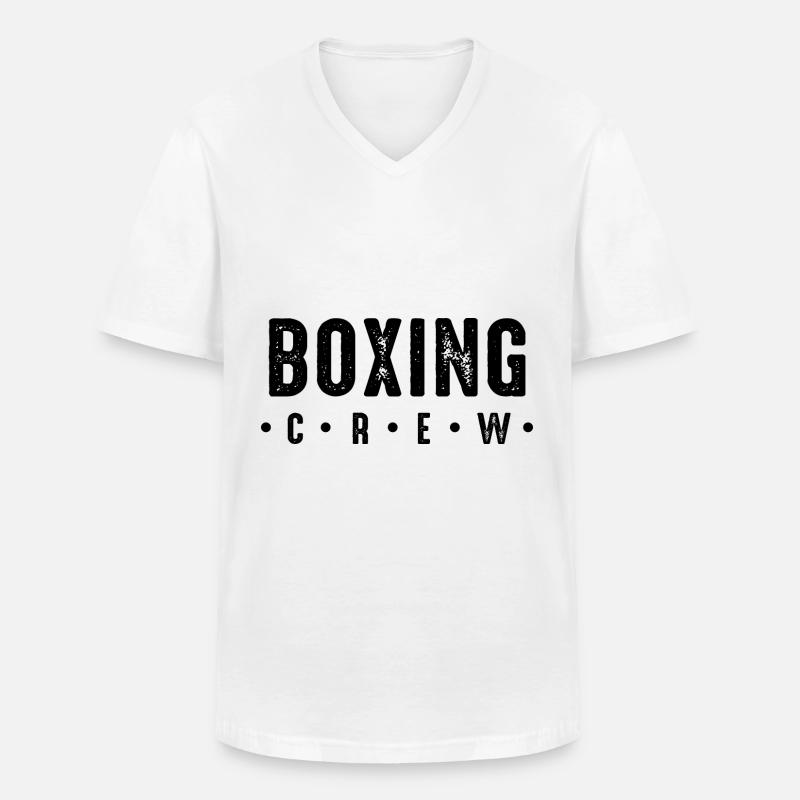 Boxing Crew - Männer-T-Shirt mit V-Ausschnitt - Weiß