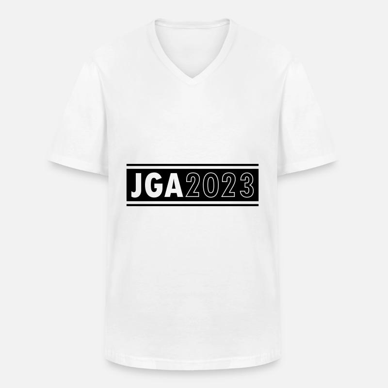 Jga 2023 Junggesellenabschied - Männer-T-Shirt mit V-Ausschnitt - Weiß