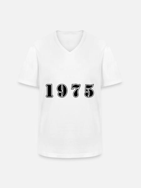 1975 year birthday - Men's V-Neck T-Shirt - white