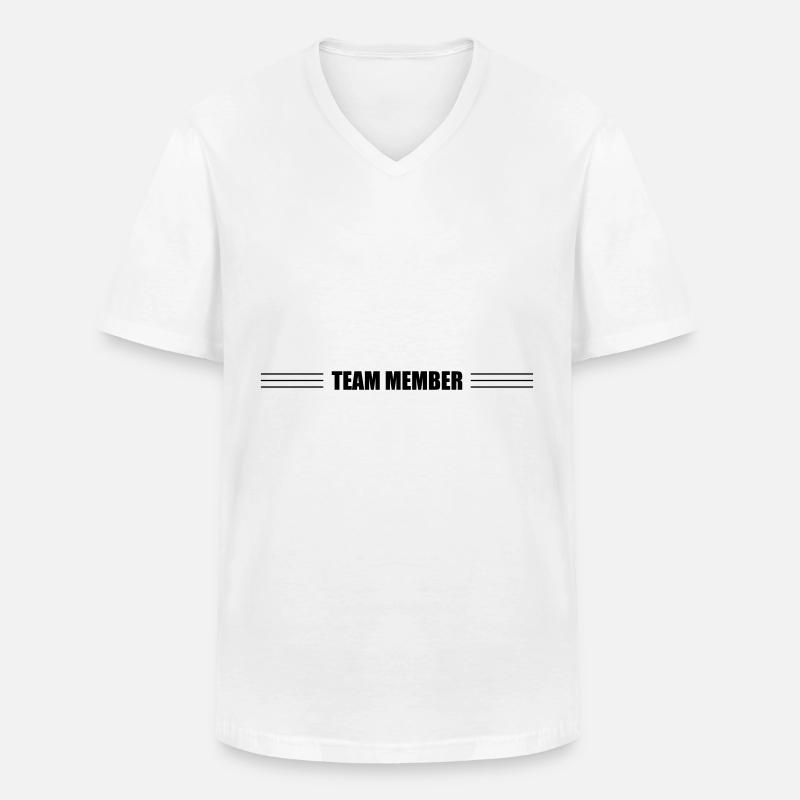 Team Mitglied - Männer-T-Shirt mit V-Ausschnitt - Weiß