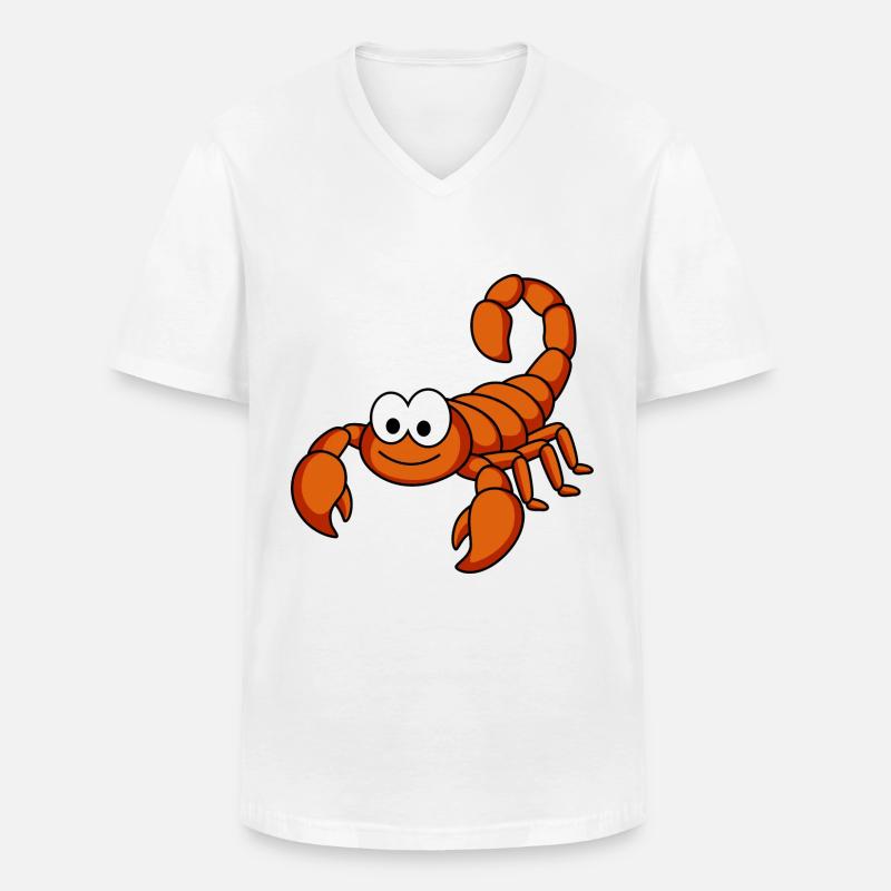 Skorpion Comic Tier - Männer-T-Shirt mit V-Ausschnitt - Weiß