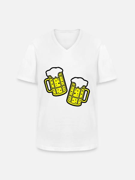 Beer Symbol Booze - Men's V-Neck T-Shirt - white