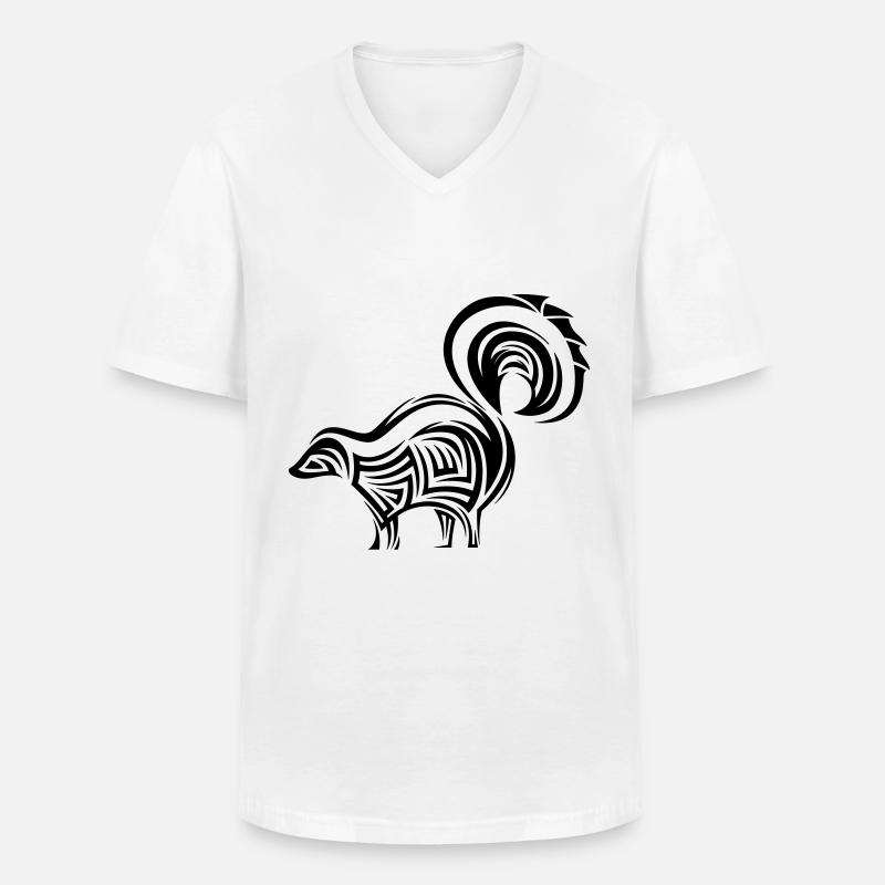 Stinker Tribal Tattoo - Männer-T-Shirt mit V-Ausschnitt - Weiß