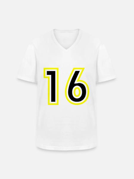 17 Number College - Men's V-Neck T-Shirt - white