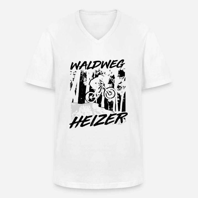 Waldweg Heizer - (f.w) - Männer-T-Shirt mit V-Ausschnitt - Weiß