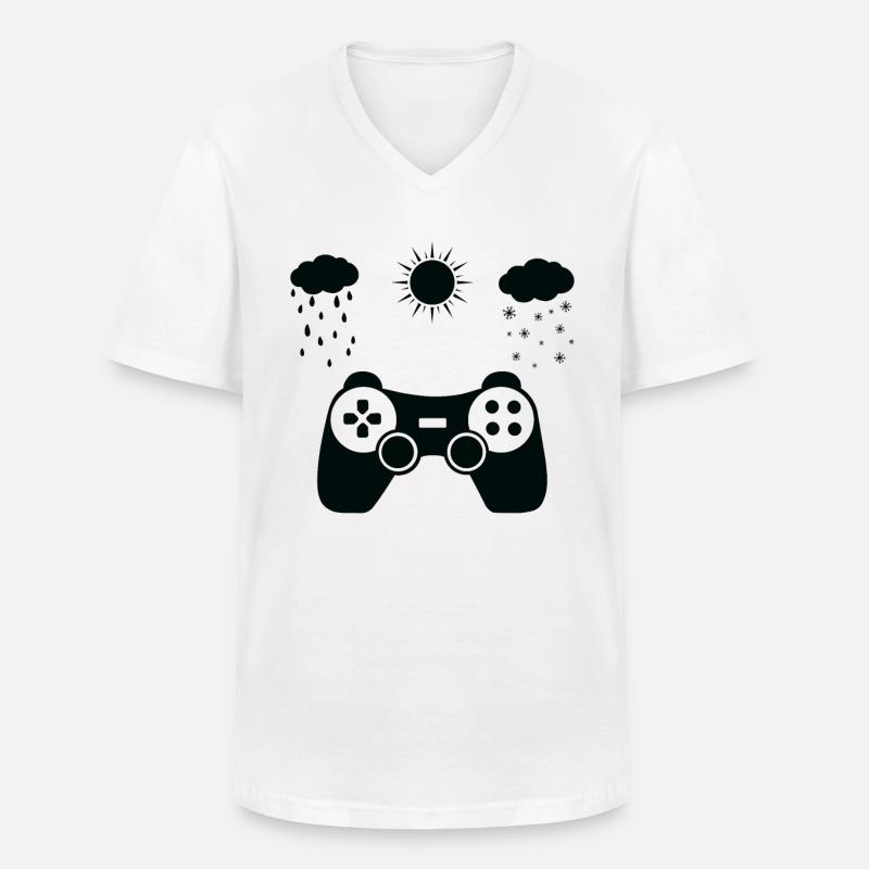 Saisonspiel - GA - Männer-T-Shirt mit V-Ausschnitt - Weiß