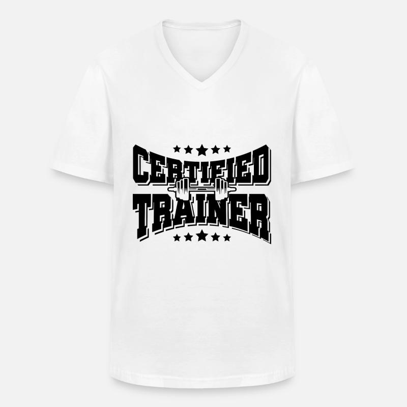 Trainer coach - Männer-T-Shirt mit V-Ausschnitt - Weiß