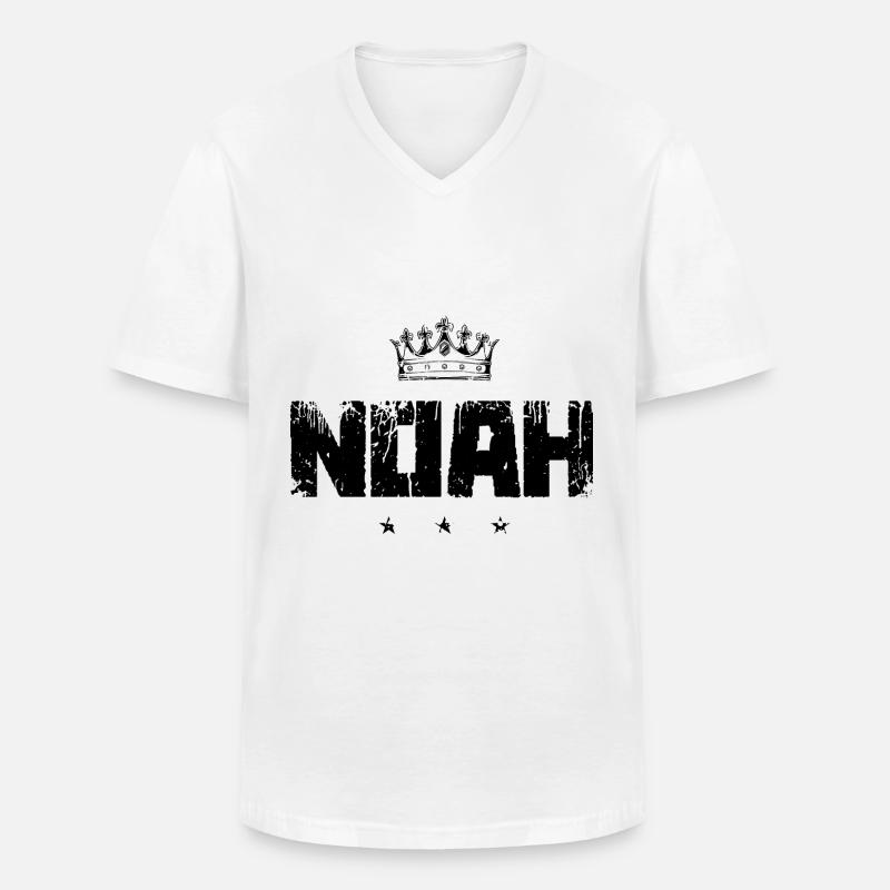 Noah - Männer-T-Shirt mit V-Ausschnitt - Weiß