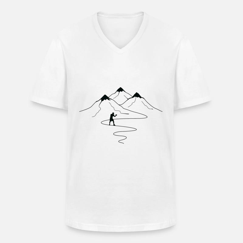 Berg 2 Boxen - Bo - Männer-T-Shirt mit V-Ausschnitt - Weiß