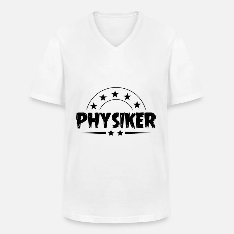 Physiker Beruf - Männer-T-Shirt mit V-Ausschnitt - Weiß