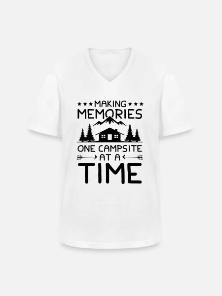 camping camp - Männer-T-Shirt mit V-Ausschnitt - Weiß