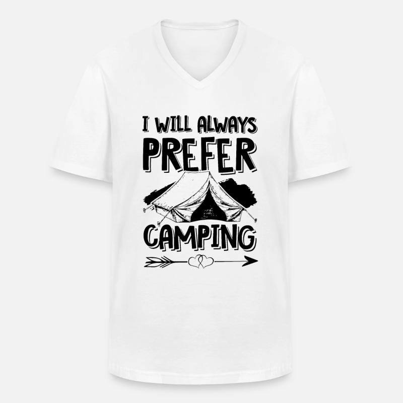camping camping - Men's V-Neck T-Shirt - white