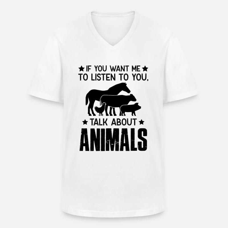 Tiere Tierschutz - Männer-T-Shirt mit V-Ausschnitt - Weiß