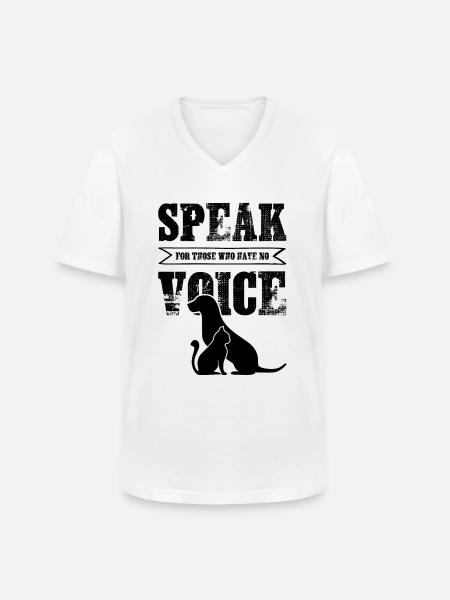 dog cat animal welfare - Men's V-Neck T-Shirt - white