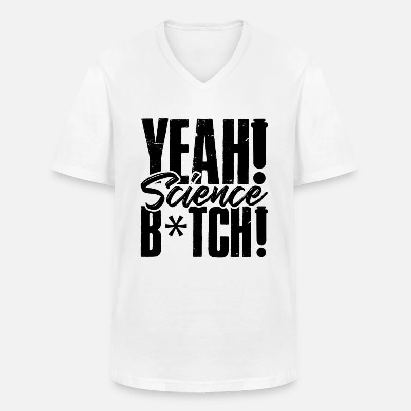 yeah wissenschaft - Männer-T-Shirt mit V-Ausschnitt - Weiß