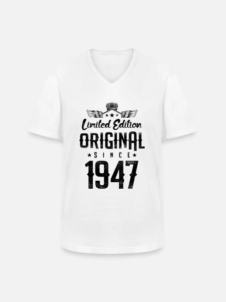 1947 limited edition - Men's V-Neck T-Shirt - white