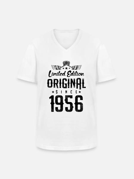 1956 limited edition - Men's V-Neck T-Shirt - white