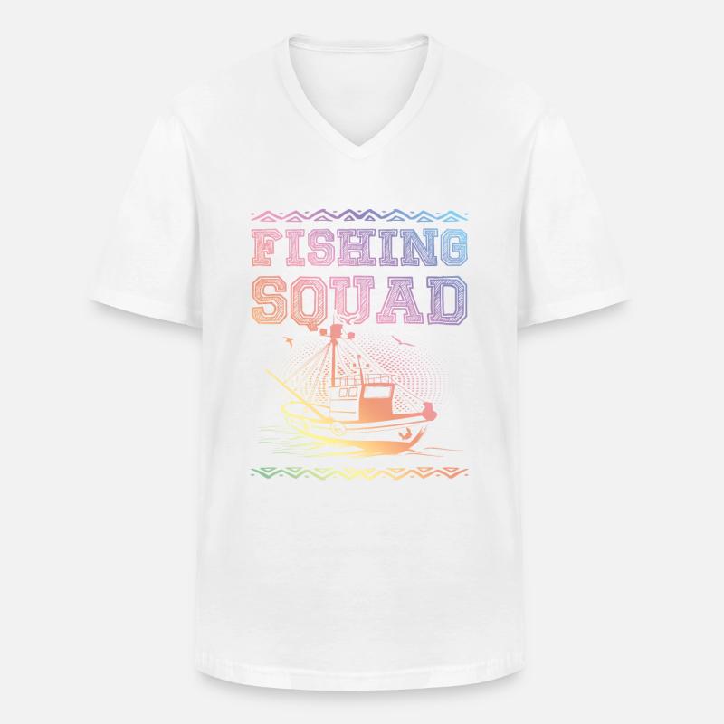 Fishing Squad - Männer-T-Shirt mit V-Ausschnitt - Weiß