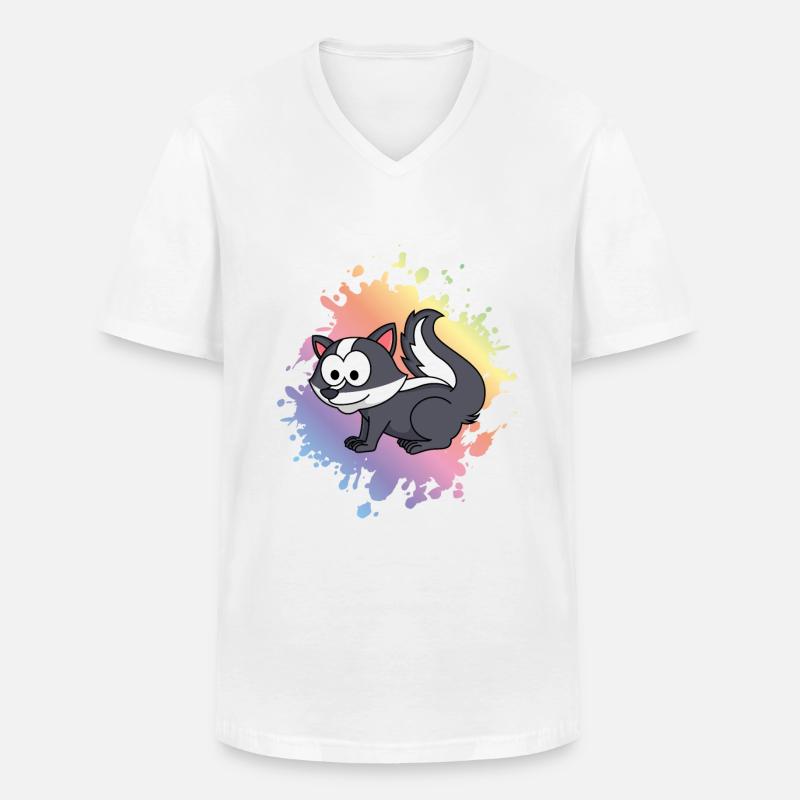 Stinker Comic Tier - Männer-T-Shirt mit V-Ausschnitt - Weiß