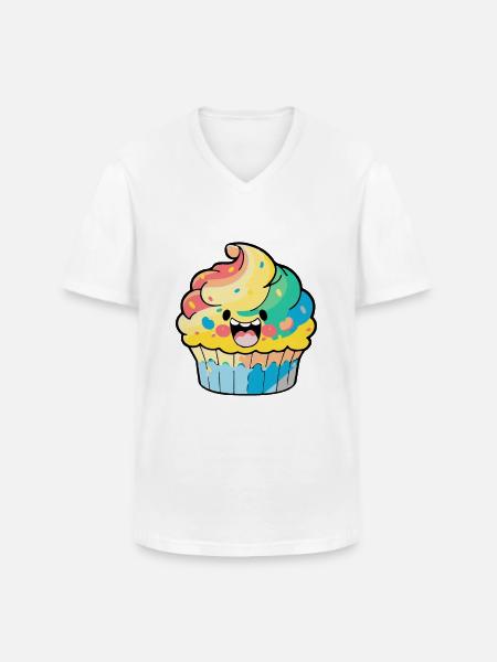 Muffin Comic - Men's V-Neck T-Shirt - white