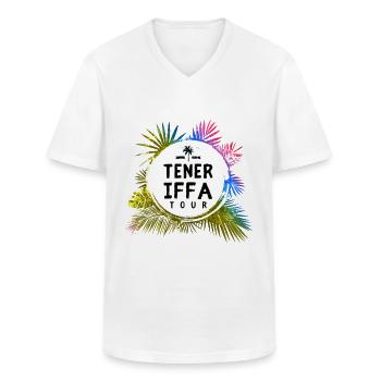 Teneriffa Tour Travel Bunt - Männer-T-Shirt mit V-Ausschnitt - Weiß - Vorne - AI Model Male 185 light (185cm)