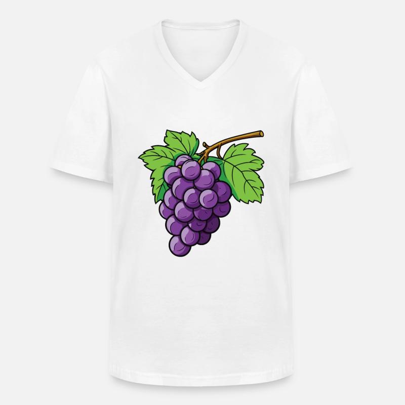 Weintrauben Symbol - Männer-T-Shirt mit V-Ausschnitt - Weiß