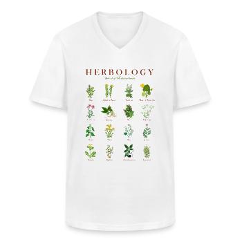 Herbology | Kräuterkunde Gewürze Magie Garten - Männer-T-Shirt mit V-Ausschnitt - Weiß - Vorne - AI Model Male 185 light (185cm)