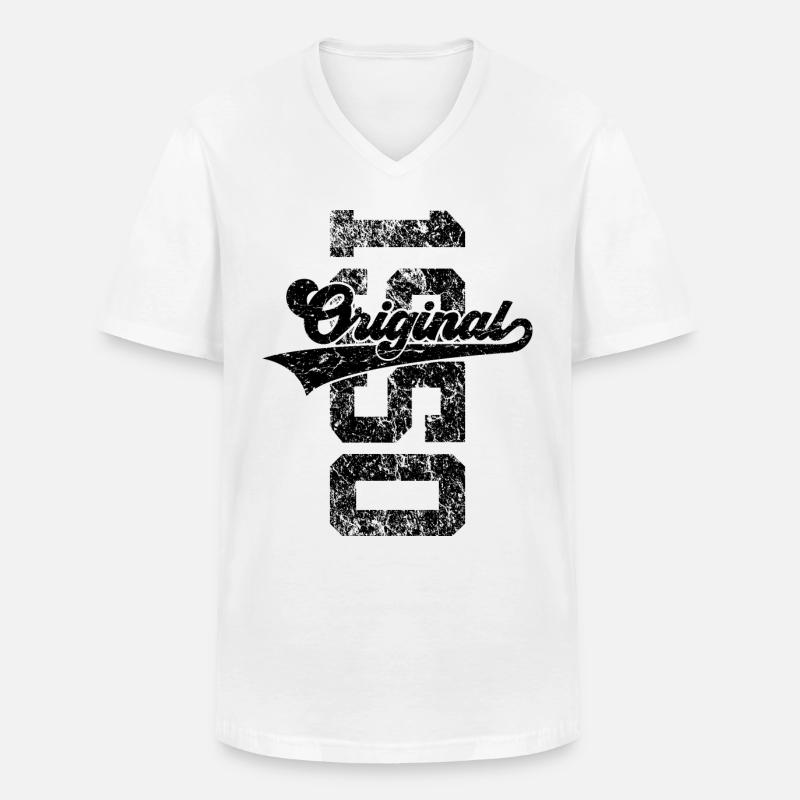 76E ANNIVERSAIRE ORIGINAL 1950 - T-shirt col V Homme - blanc