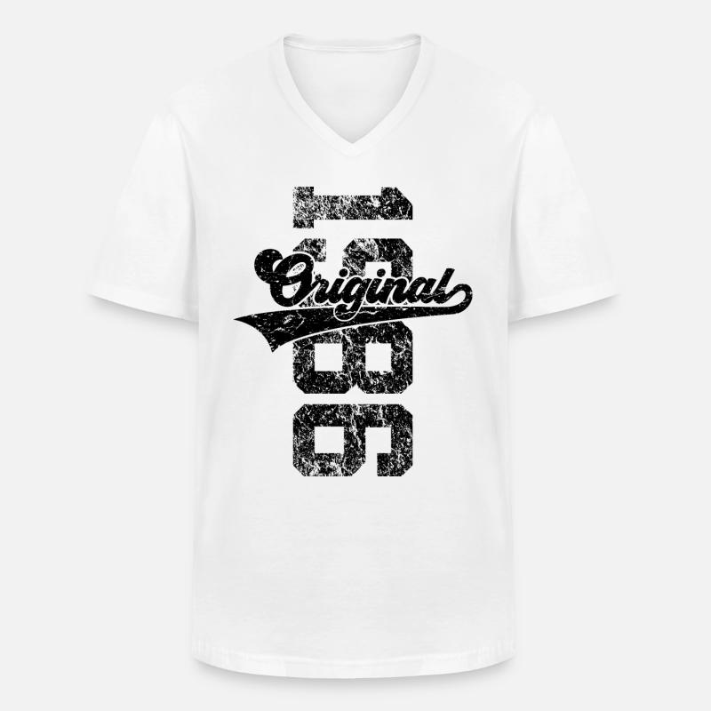 40TH BIRTHDAY ORIGINAL 1986 - Men's V-Neck T-Shirt - white
