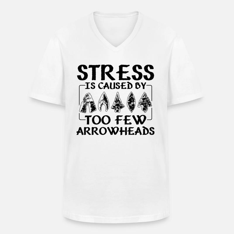 Pfeilspitzen sammeln - Männer-T-Shirt mit V-Ausschnitt - Weiß