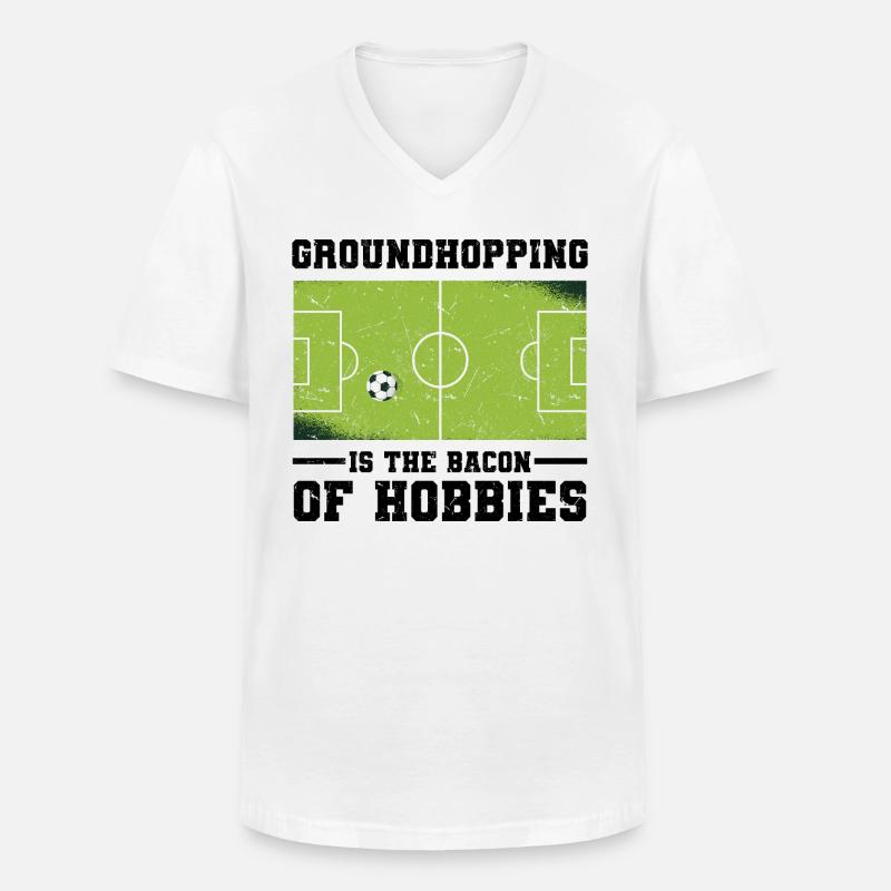 Groundhopping - Männer-T-Shirt mit V-Ausschnitt - Weiß