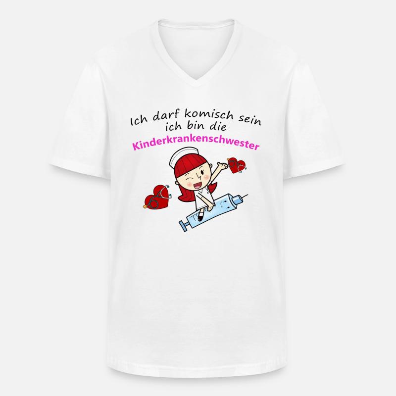 Kinderkrankenschwester - Männer-T-Shirt mit V-Ausschnitt - Weiß