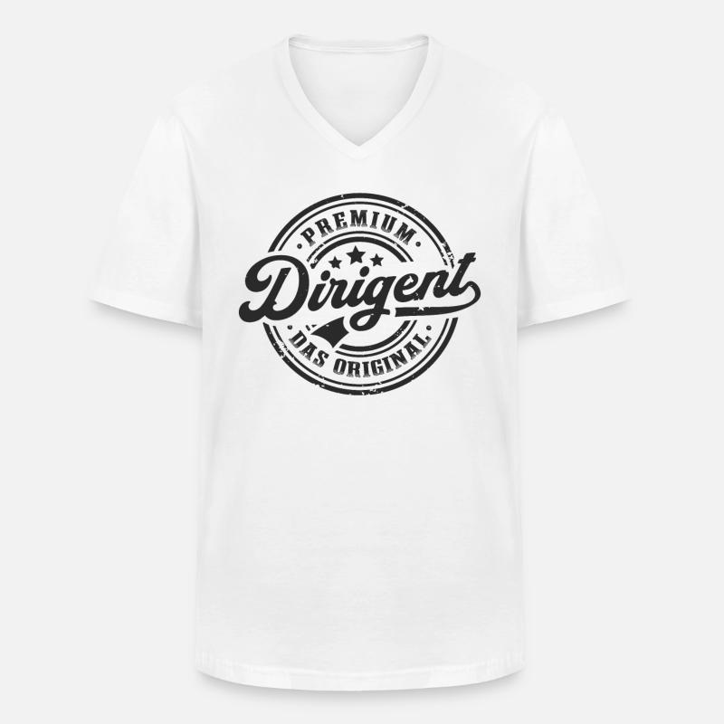 Dirigent Original Lustiges Dirigenten - Männer-T-Shirt mit V-Ausschnitt - Weiß