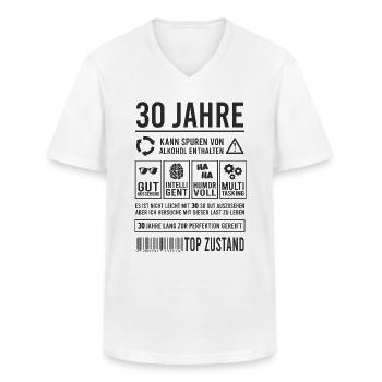 30. Geburtstag Männer Frauen Lustig 30 Jahre - Männer-T-Shirt mit V-Ausschnitt - Weiß - Vorne - AI Model Male 185 light (185cm)