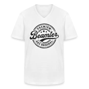 Beamter Original Beamtin Stadtverwaltung - Männer-T-Shirt mit V-Ausschnitt - Weiß - Vorne - AI Model Male 185 light (185cm)