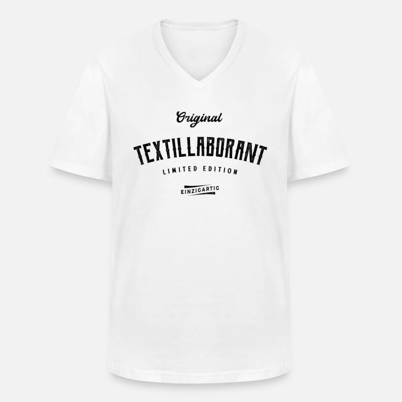 Textillaborant Limited Edition - Männer-T-Shirt mit V-Ausschnitt - Weiß