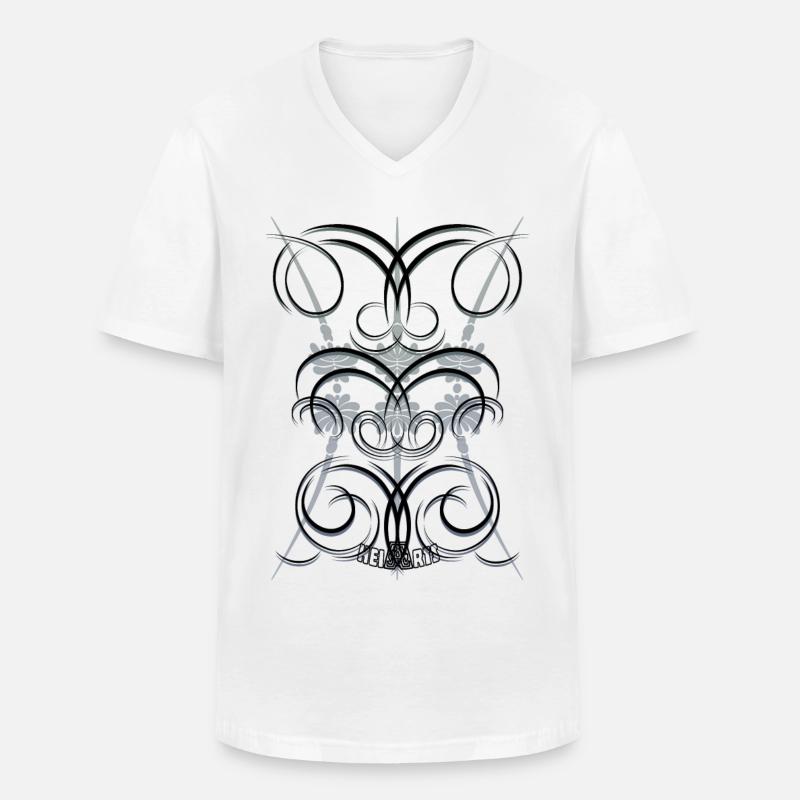 Abstract No. 66 - Männer-T-Shirt mit V-Ausschnitt - Weiß