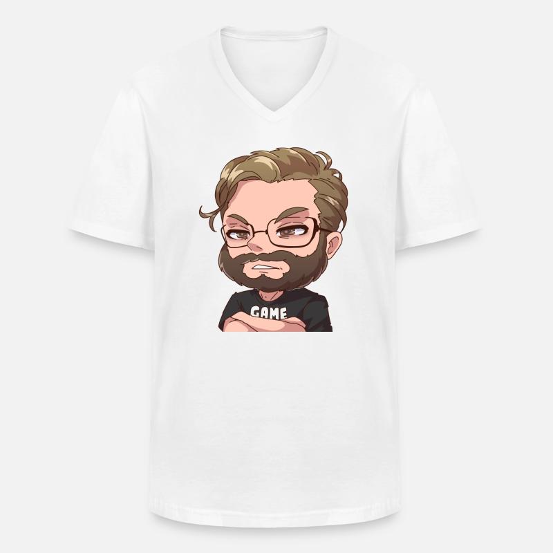 Genervter Manny - Männer-T-Shirt mit V-Ausschnitt - Weiß