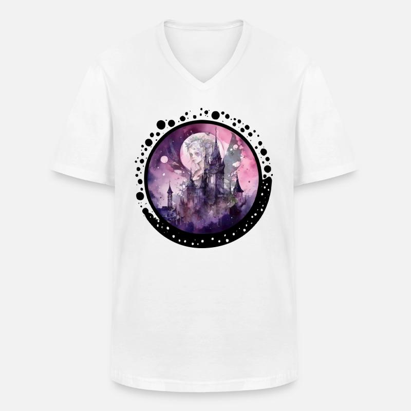 CircleFairy - Männer-T-Shirt mit V-Ausschnitt - Weiß